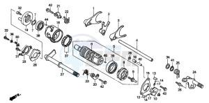 TRX300EX SPORTRAX 300EX drawing GEARSHIFT DRUM (TRX300EX'01-'06)