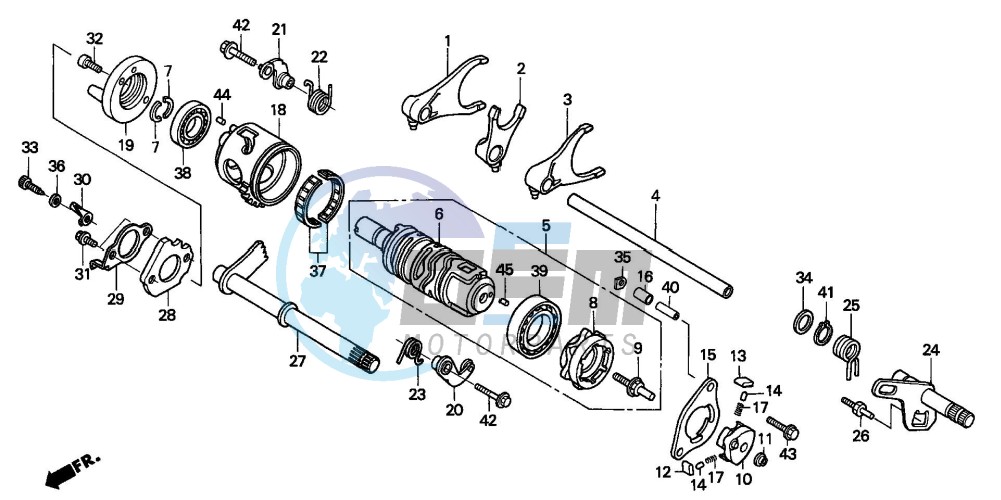 GEARSHIFT DRUM (TRX300EX'01-'06)