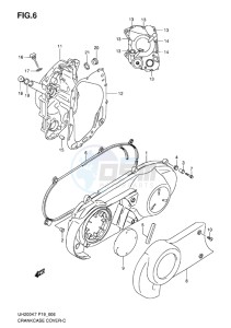 UH200G BURGMAN EU drawing CRANKCASE COVER