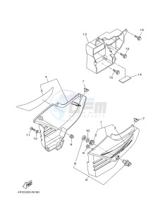 FZ8-S FZ8 FAZER 800 (4P2K 4P2L 4P2M) drawing SIDE COVER