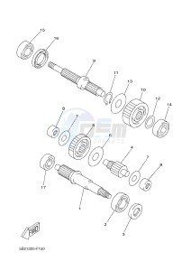 YPR250RA XMAX 250 ABS EVOLIS 250 ABS (2DL7 2DL7) drawing TRANSMISSION