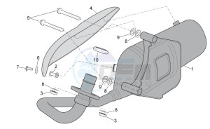 Scarabeo 100 4T e3 net drawing Exhaust pipe