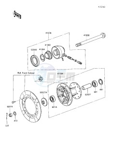 KL 250 D [KLR250] (D7-D9) [KLR250] drawing FRONT HUB