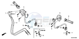 VFR1200FD VFR1200F UK - (E) drawing SWITCH/ CABLE (VFR1200F)