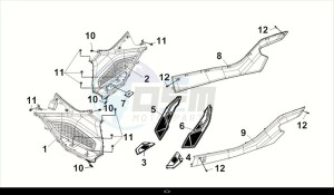 MAXSYM 400I (LZ40W1Z1-EU) (M2) drawing FLOOR PANEL-SIDE COVER