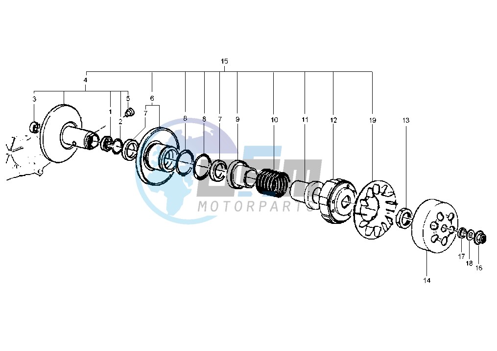 Driven pulley