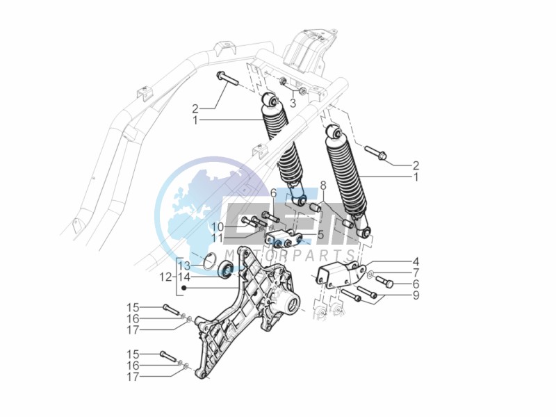 Rear suspension - Shock absorber/s