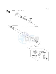 KRF 750 J [TERYX 750 FI 4X4 LE] (J9FA) J9FA drawing DRIVE SHAFT-PROPELLER