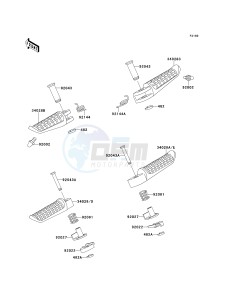 ZX 600 E [NINJA ZX-6] (E7-E9) [NINJA ZX-6] drawing FOOTRESTS