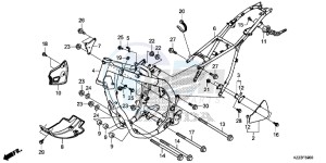 CRF250LD CRF250L UK - (E) drawing FRAME BODY