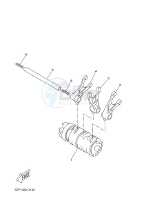 YZF-R125 R125 (5D7F 5D7F 5D7F) drawing SHIFT CAM & FORK