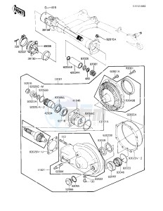 KZ 750 F [LTD SHAFT] (F1) [LTD SHAFT] drawing DRIVE SHAFT_FINAL GEARS