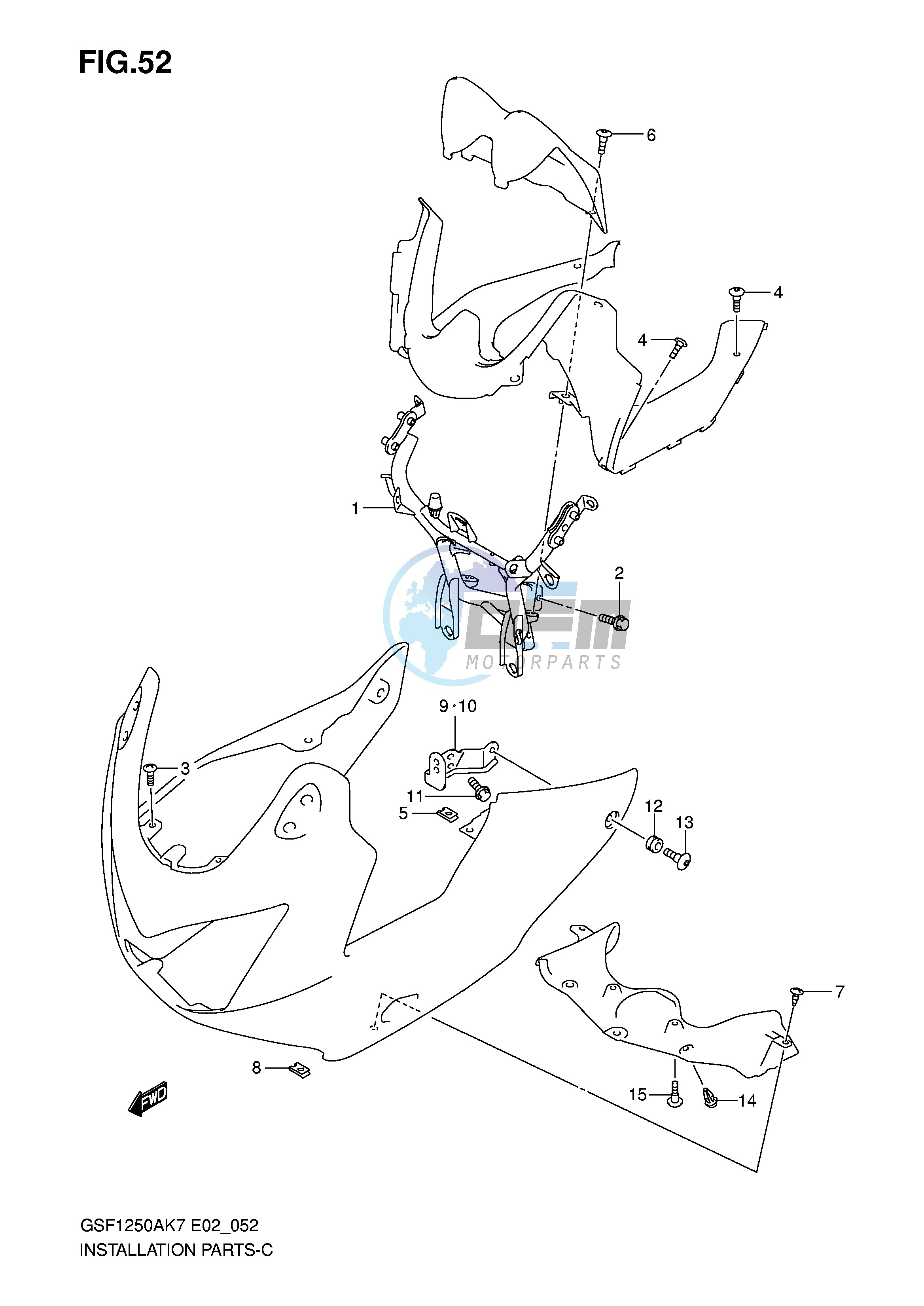 COWLING INSTALLATION PARTS (GSF1250S SA)