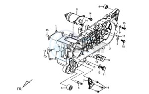 MIO 50 drawing CRANKCASE COVER LEFT