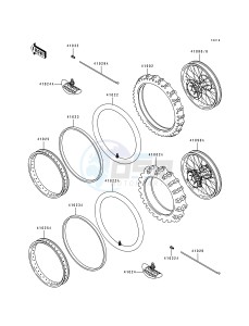 KDX 250 D [KDX250] (D1-D4) [KDX250] drawing WHEELS_TIRES