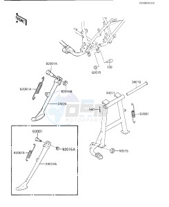 KZ 750 K [LTD BELT] (K1-K2 K2 CAN ONLY) [LTD BELT] drawing STANDS