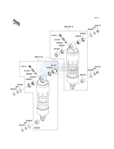 VN 1600 B [VULCAN 1600 MEAN STREAK] (B6F-B8FA) B8FA drawing SUSPENSION_SHOCK ABSORBER