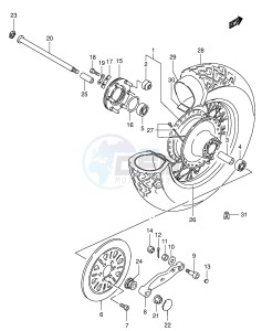 VS1400 (E3-E28) INTRUDER drawing REAR WHEEL