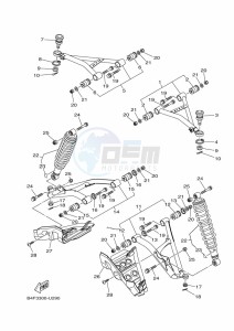 YFM700FWAD GRIZZLY 700 EPS (BFEG) drawing FRONT SUSPENSION & WHEEL