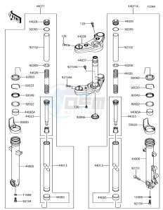 VULCAN S ABS EN650DHF XX (EU ME A(FRICA) drawing Front Fork