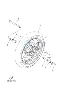 XSR700 (B341 B341 B341) drawing FRONT WHEEL