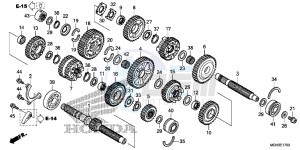 VFR1200XD CrossTourer - VFR1200X Dual Clutch 2ED - (2ED) drawing TRANSMISSION (VFR1200X)