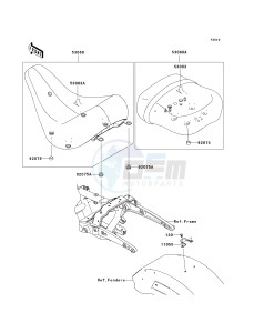 VN 1700 B [VULCAN 1700 VOYAGER ABS] (9FA) B9FA drawing SEAT