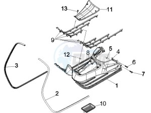 GTV 250 ie Navy drawing Central cover - Footrests