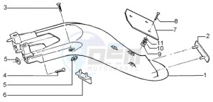 Liberty 50 4t RST drawing Rear mudguard