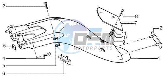 Rear mudguard