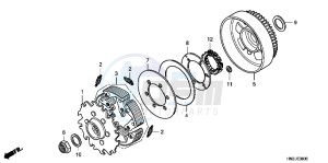 TRX500FPAD TRX500FPA ED drawing CLUTCH