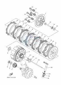 YZ85LW YZ85 (B0G7) drawing CLUTCH