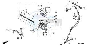 XL125VB drawing FR. BRAKE MASTER CYLINDER