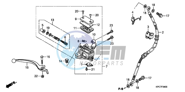 FR. BRAKE MASTER CYLINDER