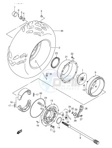 LT-A500F (E24) drawing RIGHT REAR WHEEL