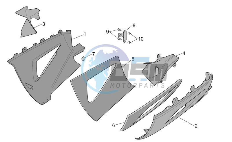 Central body - Lower fairings