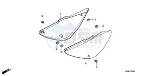 CRF100F9 Australia - (U) drawing SIDE COVER