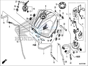 CB500FAH CB500F ED drawing FUEL TANK/FUEL PUMP