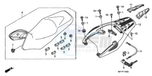 XL700V9 UK - (E / MKH) drawing SEAT/REAR CARRIER