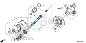 TRX500FM6G TRX680 Europe Direct - (ED) drawing PROPELLER SHAFT