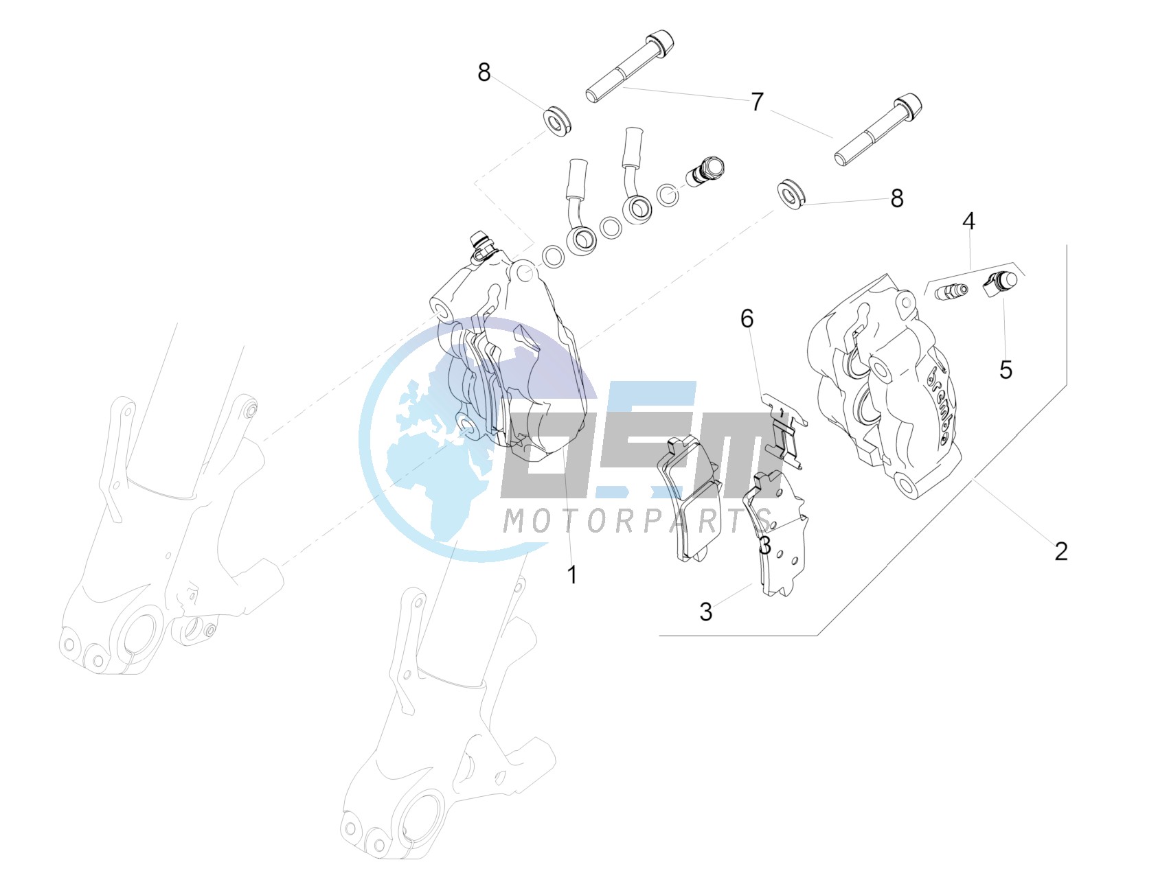 Front brake caliper