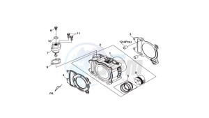 MAXSYM 400 EFI drawing CYLINDER MET PISTON