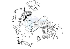 SENDA R RACER - 50 cc drawing FUEL TANK