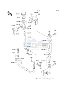 VN 1600 D [VULCAN 1600 NOMAD] (D6F-D8FA) D7FA drawing REAR MASTER CYLINDER