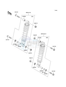 KVF 750 C [BRUTE FORCE 750 4X4I] (C6F-C7F) C6F drawing SHOCK ABSORBER-- S- -