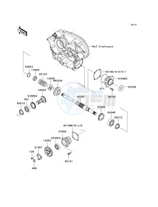 KVF 650 A [PRAIRIE 650 4X4] (A1) [PRAIRIE 650 4X4] drawing FRONT BEVEL GEAR