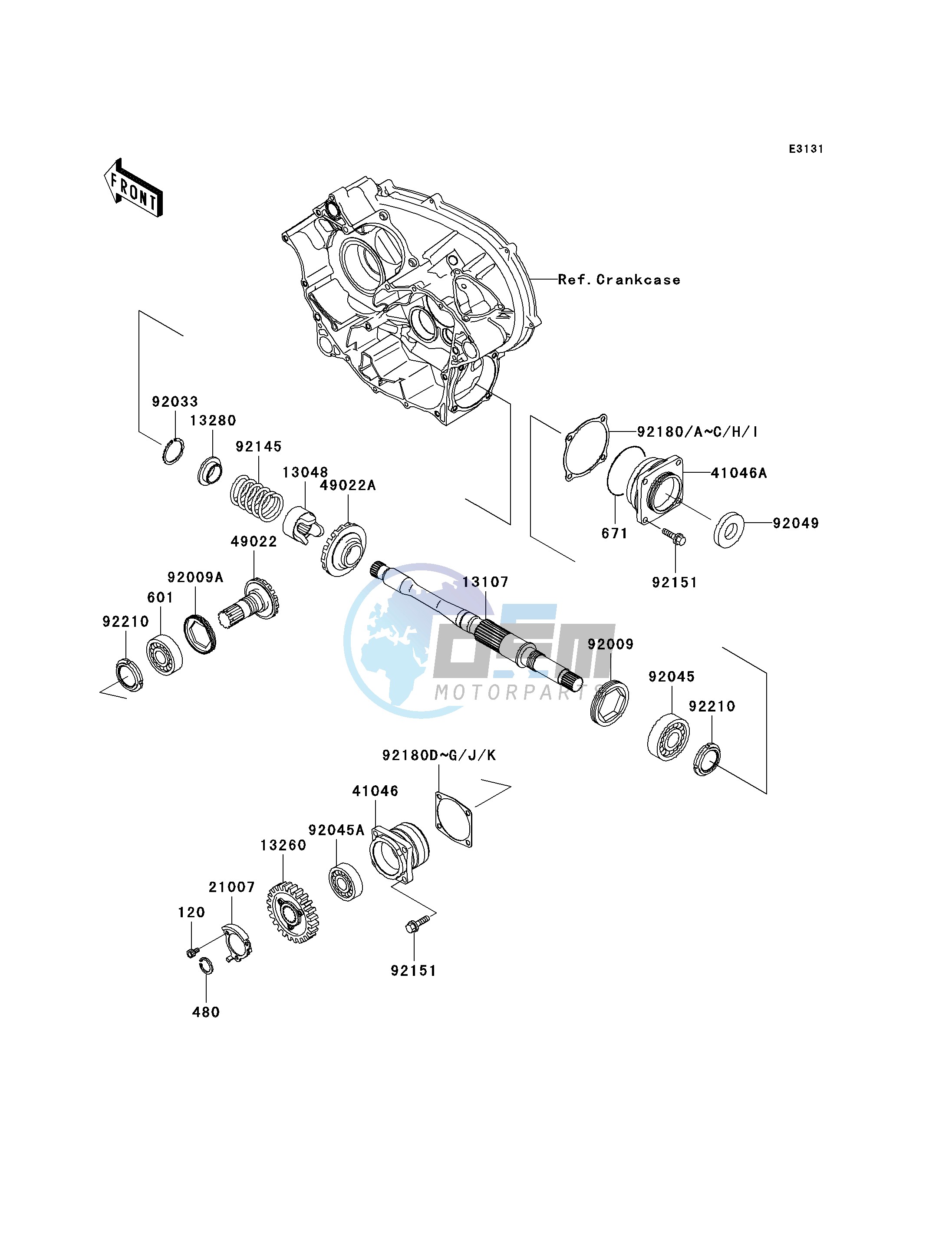 FRONT BEVEL GEAR