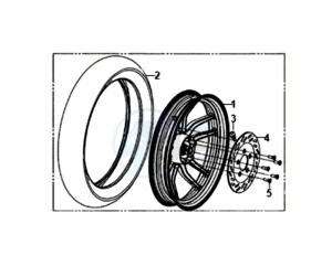 FIDDLE III 125I L5-L6 drawing REAR WHEEL