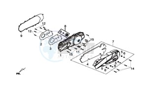 CRUISYM 125I ABS (L8 L9) EU EURO4 drawing L.CRANK CASE COVER