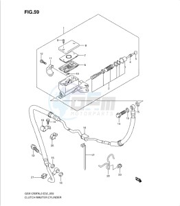 GSX1250 FA drawing CLUTCH MASTER CYLINDER